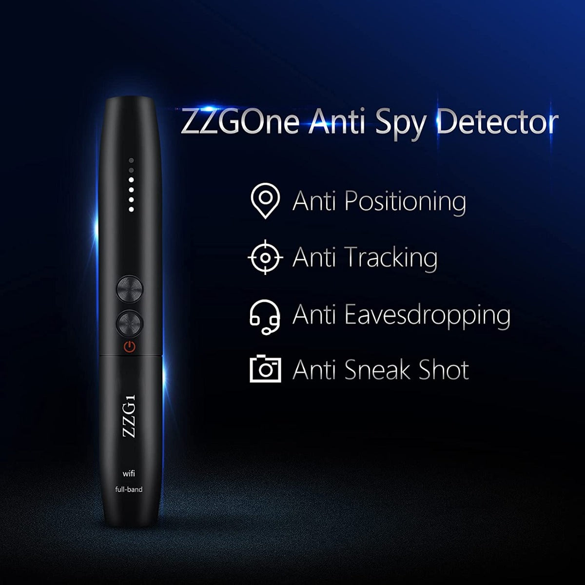 ZZGOne Portable Anti Spy Detector, Privacy Protector, Camera Wireless Audio Signal GPS Signal