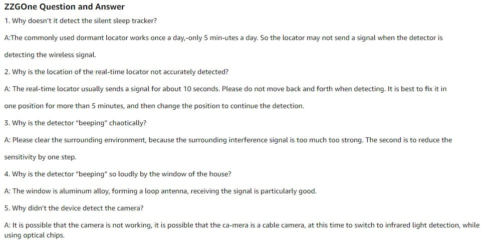 ZZGOne Portable Anti Spy Detector, Privacy Protector, Camera Wireless Audio Signal GPS Signal