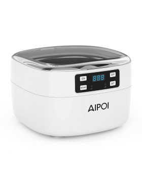 AIPOI Ultrasonic Jewelry Cleaner 750ML with Timer and Degas for Cleaning Jewelry, Ring, Necklace, Silver, Eyeglass, Watch Chains, Denture, Coins