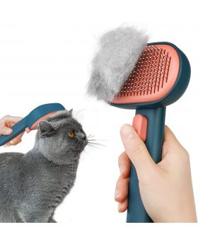 Aumuca Self Cleaning Grooming Slicker Brush for Cats and Dogs 