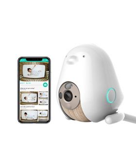 Cubo Ai Baby Monitor with 1080p HD Night Vision Camera, 2-Way Audio, Night Light Plus Safety Alerts for Covered Face, Danger Zone, Crying & Temperature Detection (3 Stands Included)