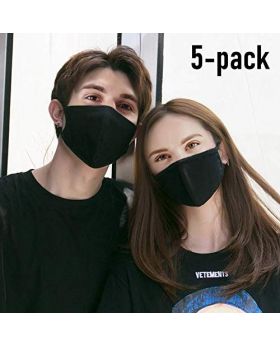 5 Pack Washable and Reusable Cloth Masks – 100% Cotton