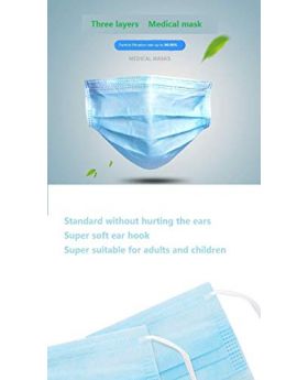 100 PCS Disposable Filter Mask 3 Ply