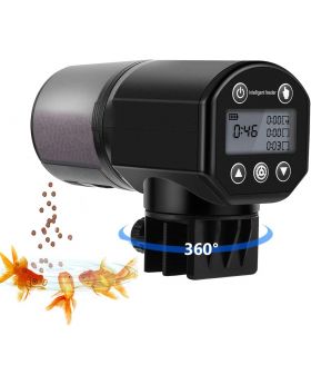 Barkmew Moisture-Proof Electric Automatic Fish Feeder for Aquarium or Fish Tank with Fish Food Dispenser 200ML