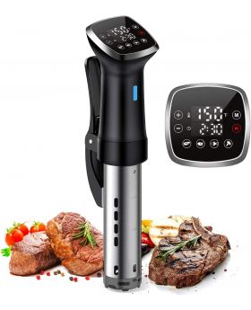 Sous Vide Cooker, 1300W Fast Heating, 4 Preset Cooking Setting, IPX7 Waterproof, Big Digital Touchscreen Display, Precise Temperature and Timer for Kitchen