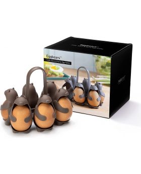 Peleg Design Egguins Penguin-Shaped 3-in-1 Cook, Store and Serve Egg Holder 