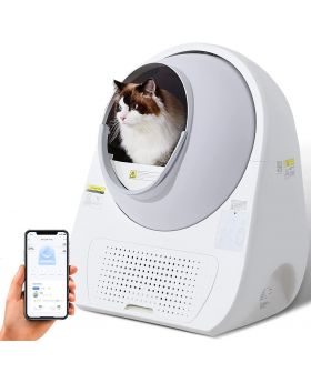 CATLINK Smart Automatic Self-Cleaning Cat Litter Box with APP Control, Double Odor Removal for Multiple Cats (Luxury Pro)