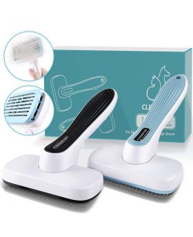 CLEEB-BOUG Self Cleaning Grooming Slicker Brush for Cats and Dogs 