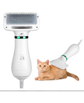DIFEN 2 in 1 Portable Pet Hair Dryer with with Comb, Adjustable Temperature and Low Noise