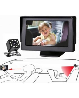 Baby Car Camera with Night Vision with 4.3-Inch HD Display, Observe The Baby's Every Move at Any Time while Driving
