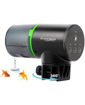 FREESEA Aquarium Automatic Fish Feeder for Fish Tank Electric Adjustable Auto Fish Food Dispenser 0.05 Gal & Two Fixed Methods