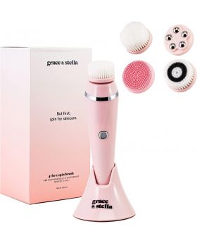 Facial Cleansing Brush for Cleansing and Exfoliating - Spinning Face Cleansing Brush (4 Brush Heads)