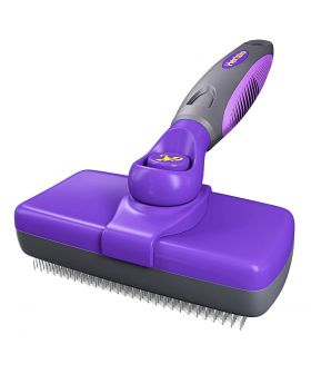 Hertzko Self Cleaning Grooming Slicker Brush for Cats and Dogs 