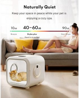 Homerunpet Drybo Plus Automatic Pet Dryer for Cats and Small Dogs with Smart Temperature Control and 360 Drying