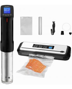 Inkbird WiFi Sous-Vide-Machine & Vacuum Sealer Machine 1000W w/ Recipes on APP Precision Cooker with Starter Kit