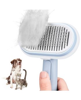LAVBELLA Self Cleaning Grooming Slicker Brush for Cats and Dogs 