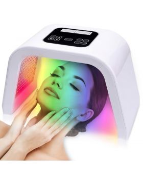 LED 7 Color Light Mask Beauty Skincare Device Face Neck Body Spa Home Treatment Facial Repair Anti-aging Wrinkles Rejuvenation Even Skin Tone Crows Feet/Puffy Eyes Dark Spots Large Pores softens Texture Brightness