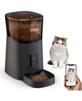 Video Automatic Pet Feeder with Camera 6L 2-Way Audio, Mobile Phone Control, Timed Feeder, Desiccant Bag Up to 8 Meals per Day
