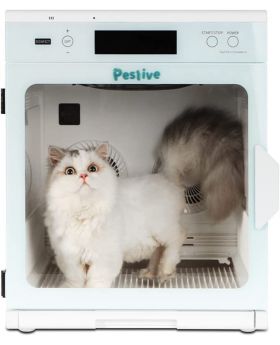 PESLIVE Pet Hair Dryer Box, Pet Grooming, Fast Drying, Adjustable Temperature & Time