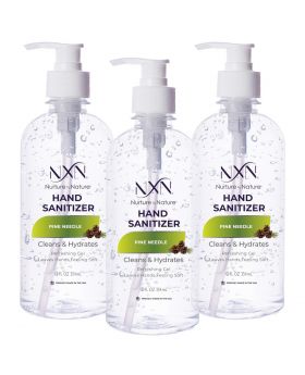 NxN Beauty Advanced Hand Sanitizer Refreshing Gel, with 70% Alcohol, 36 Total FL OZ - 3 Pack of 12 OZ (354ml Each)