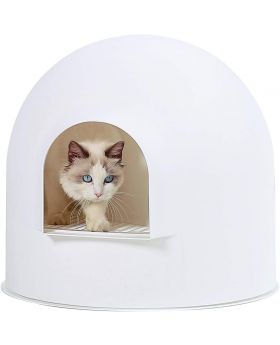 Pidan Extra Large Igloo Cat Dome Litter Box with Modern Minimalist Design