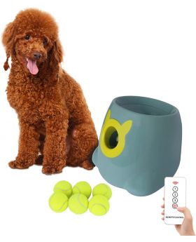 ptlsy Automatic Dog Ball Launcher for Small and Medium Size Dogs, 3 Balls Included (2 inch)