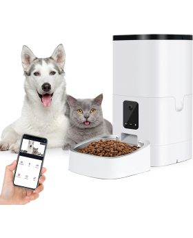 PUMPKII 4L Programmable Automatic Dog Feeder with Camera for Cats and Small Dogs