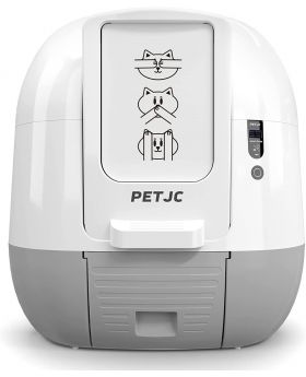 PETJC Automatic Self-Cleaning Cat Litter Box APP Control , Ozone Deodorization for Multiple Cats