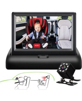 SAMFIWI Baby Car Camera with Infrared Night Vision Best Baby Monitor and Seat Rear Facing