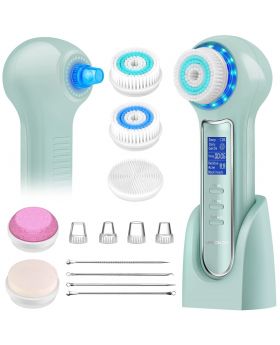 UMICKOO Blackhead Remover Vacuum, Rechargeable Facial Cleansing Brush with LCD Screen, IPX7 Waterproof 3 in 1 Facial Cleaner for Exfoliating, Massaging and Deep Pore Cleansing