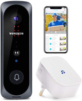 WONGKUO Wireless Video Doorbell Camera HD 166°