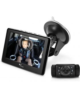 Yada Car Portable Baby Monitor with Night Vision Cam, Wireless Transmission, Universally Compatible, 4.3” Digital Display