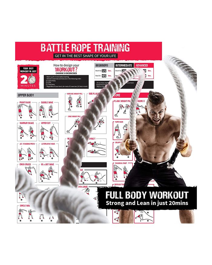 Battle Ropes with Foldable Poster